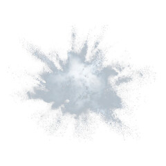 Frozen Powder Explosion White Snow Cloud Abstract PNG