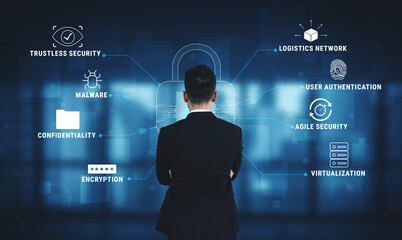 The role of AI in cybersecurity for advanced threat protection and data security. Using AI for malware detection, encryption, and user authentication. Motif