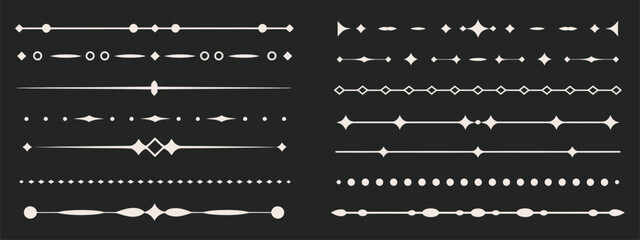 Diverse vector divider lines and decorative horizontal rules for modern graphic design