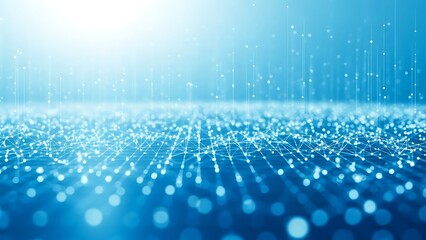 Abstract digital background with glowing blue lines representing data streams and network connections