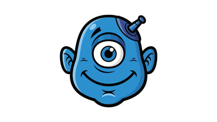 Cartoon character with a single eye and a playful expression, showcasing a whimsical design