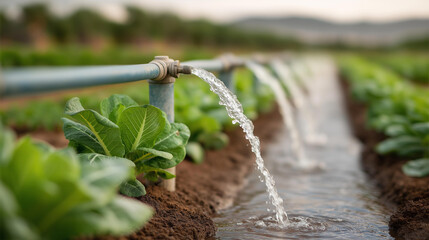 Water supply for farming infrastructure, efficient irrigation systems and sustainable agricultural practices, crop watering network, farm hydration distribution, rural water manage