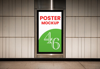 Citylight in Metal Frame Mockup