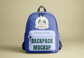 Backpack Front View Mockup