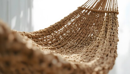 Close-up of tightly woven hammock fabric.