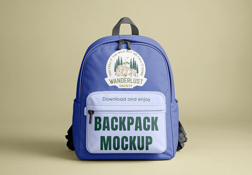 Backpack Front View Mockup