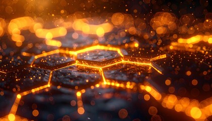 Bright orange patterns form on the surface during volcanic activity with glowing elements seen in the dark