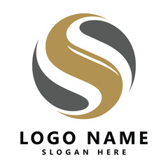 Woman's hair logo hair wave icon vector template