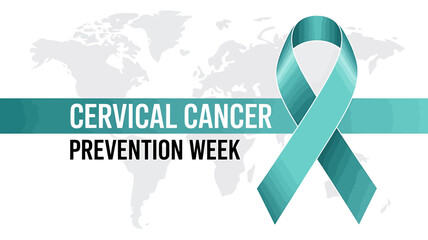 Cervical Cancer Prevention Week Awareness Ribbon Design