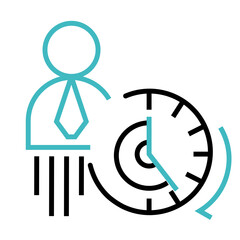 Work Time Management vector icon