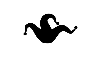 Jester's Cap symbol, black isolated silhouette