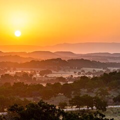 Sunrise over rolling hills (3)