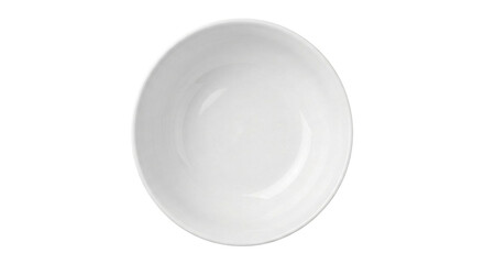 Isolated round white glossy dinner serving bowl