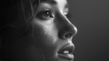 Fototapeta premium Woman profile portrait