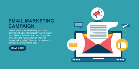 Email marketing campaign concept