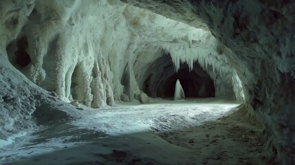 Frozen ice cave.