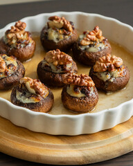 Festive Stuffed Mushrooms with Blue Cheese and Dried Cranberries – Holiday Appetizer