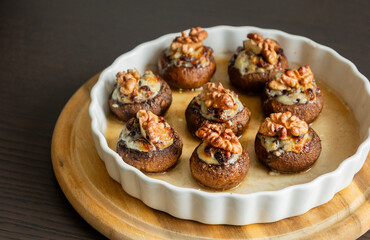Festive Stuffed Mushrooms with Blue Cheese and Dried Cranberries – Holiday Appetizer