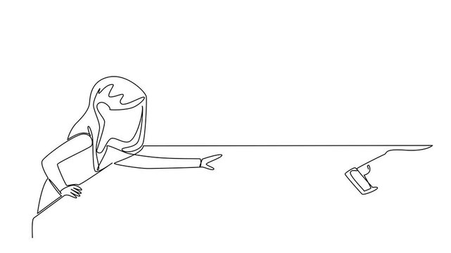 Self drawing animation of a young girl reaching for a gun placed on table is shown in continuous line drawing style. Illustrates the dangers of unsafe storage, National SAFE Day. Full length animated