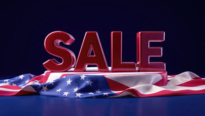 Patriotic Sale with American Flag