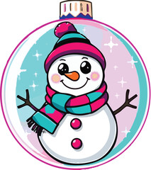 snowman, newyear, picture, clipart, drawing, illustration, Design