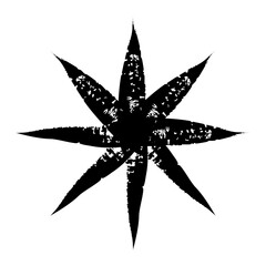 Sparkling star doodle sketch. A hand-drawn star illustration with doodle sparkles, perfect for adding a whimsical touch to Christmas, winter, or holiday designs. A graphics design element. PNG