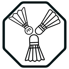 Badminton Shuttlecocks Sports Icon