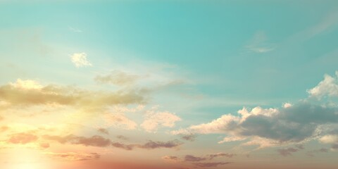 Dramatic Pink and Orange Sunset Cloudscape for Abstract Backdrop