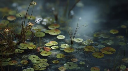 Pond plants illustration