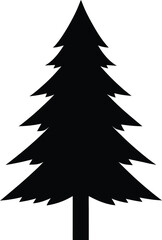Obraz premium pine tree silhouette vector icon