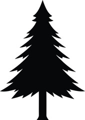 Obraz premium pine tree silhouette vector icon