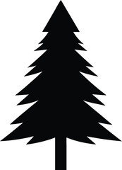 Fototapeta premium pine tree silhouette vector icon