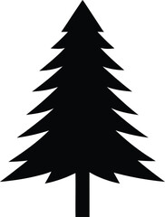 Fototapeta premium pine tree silhouette vector icon