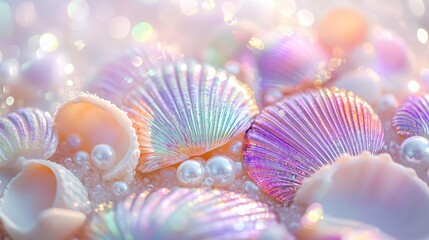 Pastel seashell and pearl arrangement (1)