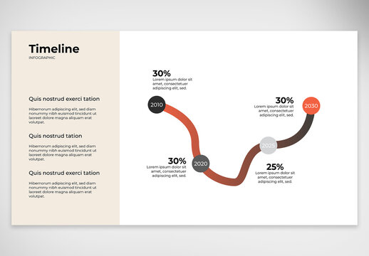 Curved Editable Timeline Infographic