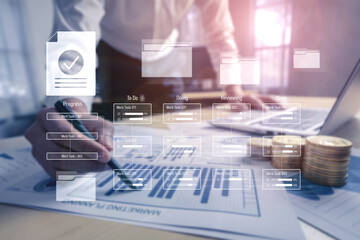 Task management workflow dashboard visualizing to-do lists, ongoing tasks, review status, and completed items to support productivity and project tracking Vouch