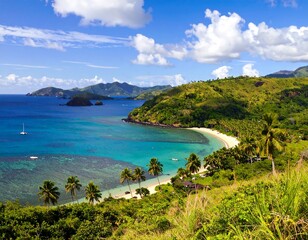 Tropical beach paradise vista