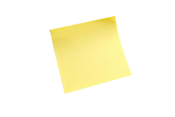 A bright yellow sticky note for quick notes and reminders