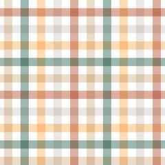 Seamless Gingham Plaid Pattern in Aesthetic Boho Color Palette