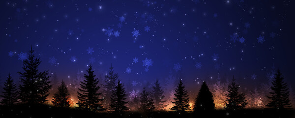 christmas magic coming in winter forest