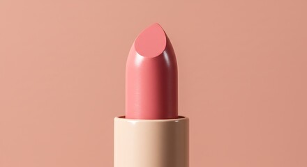 Pink Lipstick Tube on a Matching Background.
