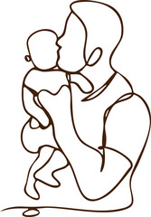 A heartwarming illustration of Father’s Day showing the love between a father and child. A sweet, simple artwork symbolizing family bond, care, and appreciation.