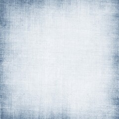 Fototapeta premium Faded blue fabric texture with soft grunge edges and linen weave, vintage textile backdrop ideal for scrapbooking, rustic designs, posters, invitations, and digital backgrounds.