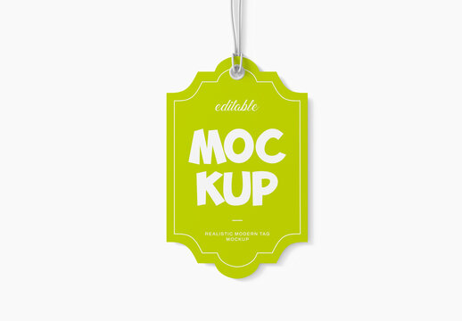 Clothing Paper Tag Mockup Template