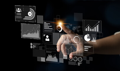Data insights, charts, and analytics help visualize performance. Data drives strategy, analytics enhances growth, and data improves business outcomes through analytics. Latch