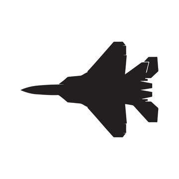 fighter jet vector silhouette clip art logo design illustration. jet fighter icon collection
