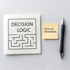 Decision Logic Maze Diagram and Path of Reasoning Concept