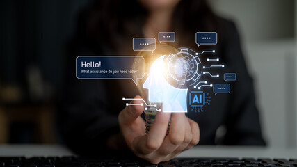 Conversational AI assistant enhances chatbot interaction. AI assistant supports queries, answers instantly, AI assistant improves experience, and AI assistant drives engagement. Latch