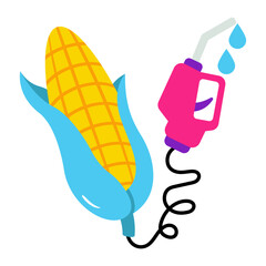 An icon design of corn fuel