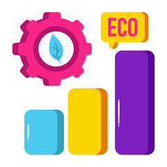 Modern design icon of eco analytics